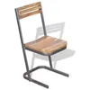 Image de Lot de 6 chaise Vidaxl H. 75 cm non pliable en bois massif interieur