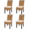 Image de Chaises à manger lot de 4 rotin Kubu bois de manguier