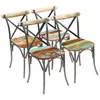 Image de Lot de 4 chaise vidaxl interieur non pliable en bois H. 84 cm