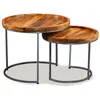 Image de Ensemble de tables d appoint 2 pcs Bois de manguier massif
