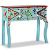 Image de vidaXL Wandtafel handgeschilderd massief mangohout blauw 244596