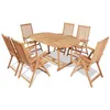 Image de vidaXL 7-delige Tuinset met klapstoelen massief teakhout43032