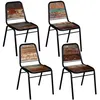 Image de Lot de 4 chaise vidaxl interieur non pliable H. 89 cm en bois