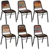 Image de Lot de 6 chaise vidaxl interieur non pliable H. 89 cm en bois
