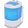 Image de vidaXL - Machine à laver - largeur : 33 cm - profondeur : 32.5 cm - hauteur : 49 cm - chargement par le dessus - 2.6 kg - blanc/bleu