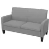 Image de vidaXL Canapé à 2 places 135 x 65 x 76 cm Gris clair