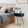 Image de vidaXL Nachtkastjes 2 st 40x30x61 cm massief grenenhout zwart244741