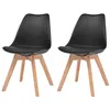 Image de Chaises à manger lot de 2 Noir Plastique