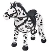 Image de Jouet en peluche - vidaXL - Cheval Noir et Blanc - XXL - 62 cm - 100 kg de charge