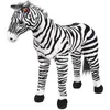 Image de vidaXL Jouet en peluche Zèbre Noir et blanc XXL 91335
