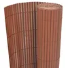 Image de vidaXL Tuinafscheiding dubbelzijdig 90x300 cm PVC bruin43625