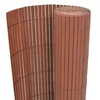 Image de vidaXL Tuinafscheiding dubbelzijdig 90x500 cm PVC bruin43630