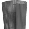 Image de vidaXL Tuinafscheiding dubbelzijdig 150x500 cm PVC grijs43641