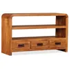 Image de Meuble TV Bois d acacia solide 90 x 30 x 55 cm