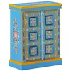 Image de vidaXL Buffet Bois massif de manguier Peinture manuelle turquoise