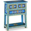 Image de vidaXL Buffet avec tiroirs Bois massif de manguier Peinture turquoise