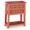 Image de vidaXL Buffet avec tiroirs Bois massif de manguier Peinture rose