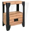 Image de vidaXL Table de chevet Bois d'acacia Acier 40 x 30 x 54 cm244993