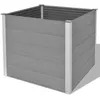 Image de Jardinière - vidaXL - Lit surélevé de jardin - 100x100x91 cm - Gris - Composite bois-plastique
