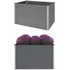 Image de vidaXL Plantenbak verhoogd 150x100x91 cm HKC grijs43610