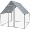 Image de vidaXL Buitenhok voor kippen 2x2x1,92 m gegalvaniseerd staal170494