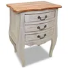 Image de vidaXL Table de chevet Bois de récupération massif 48 x 35 x 64 cm