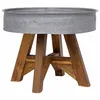 Image de vidaXL Table basse Bois de récupération massif 60 x 45 cm Argenté
