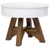 Image de vidaXL Table basse Bois de récupération massif 60 x 45 cm Blanc
