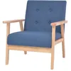 Image de vidaXL Fauteuil tissu bleu