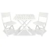 Image de vidaXL Ensemble de bistro pliable 3 pcs Plastique Blanc