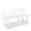 Image de Banc de jardin 145,5 cm Plastique Blanc