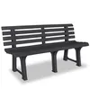 Image de Banc de jardin 145,5 cm plastique anthracite