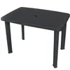 Image de Table de jardin Anthracite 101 x 68 x 72 cm Plastique