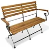 Image de Banc pliable - vidaXL - 112 cm - Bois d'acacia - Résistant aux intempéries - Design classique