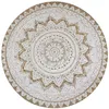 Image de Tapis de sol Jute tressée imprimée 150 cm Rond