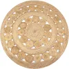 Image de Tapis Jute design tressé 120 cm Rond