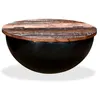 Image de vidaXL Table basse Bois de récupération massif Noir Forme de bol