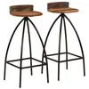 Image de vidaXL Tabourets de bar lot de 2 bois de récupération massif245264