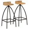 Image de Lot de 2 chaise de bar vidaxl interieur empilable non pliable H. 82 cm en bois