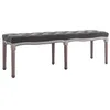 Image de Banc Lin Bois solide 150x40x48 cm Gris foncé