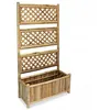 Image de vidaXL Lit surélevé de jardin avec treillis Bambou 70 cm 43714