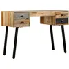 Image de vidaXL Bureau Teck de récupération massif 110 x 50 x 76 cm