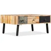 Image de vidaXL Table basse Teck de récupération massif 90 x 65 x 40 cm