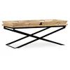 Image de vidaXL Table basse Bois de manguier massif 110 x 55 x 42 cm