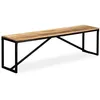 Image de vidaXL Banc Bois de manguier massif 160 x 35 x 45 cm