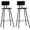 Image de Tabourets de bar lot de 2 bois massif de récupération