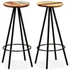 Image de Tabourets de bar lot de 2 bois massif de récupération