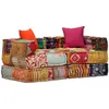 Image de Pouf modulaire à 2 places Patchwork Tissu