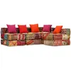 Image de Pouf modulaire à 4 places Patchwork Tissu