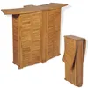 Image de Table pliable de bar 155x53x105 cm Bois de teck solide